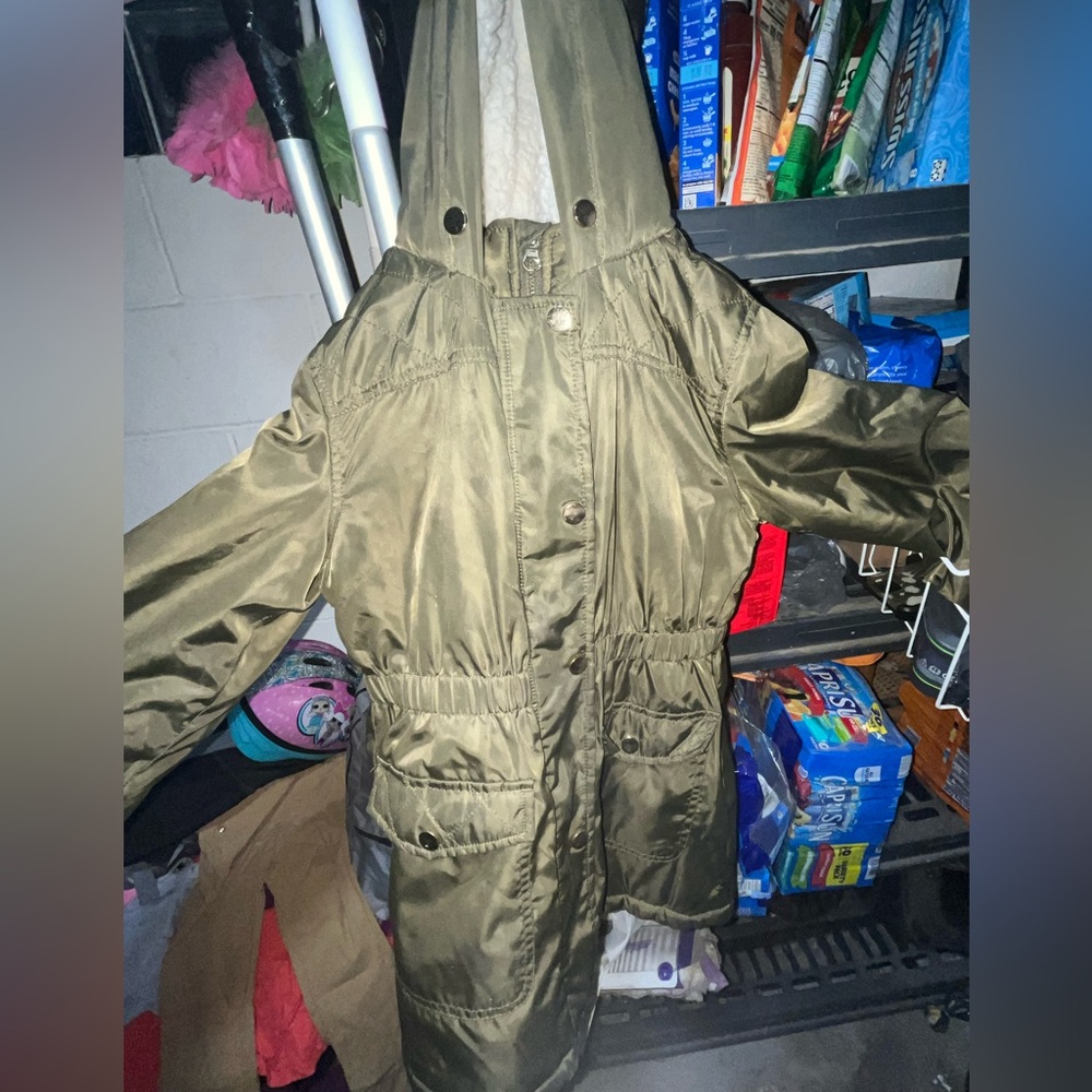 Girls' SO Brand Olive Green Hooded Anorak Jacket  S-10-12Large Youth’s NeverWorn
